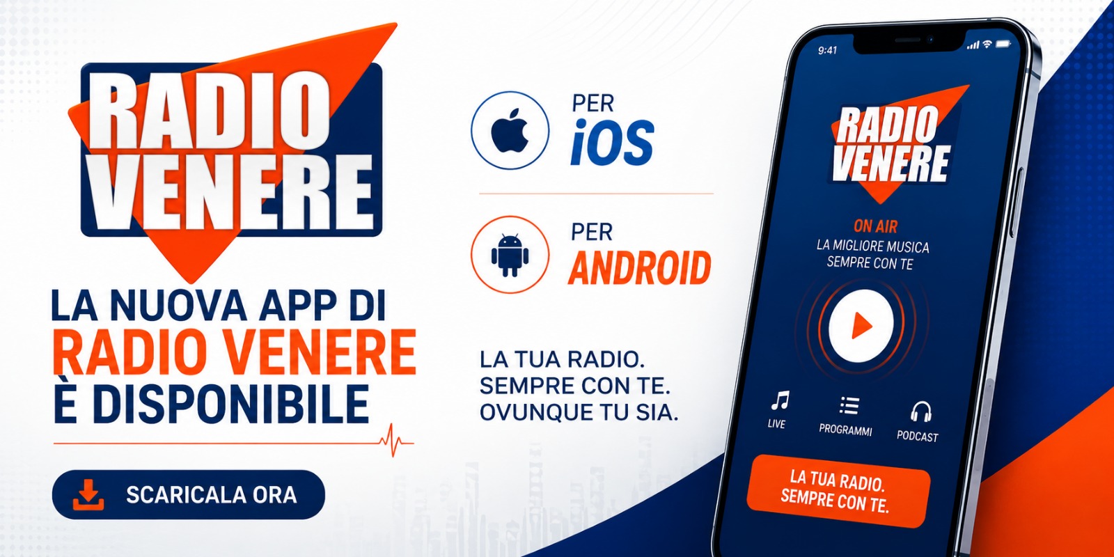 Arriva la nuova app di Radio Venere: diretta radio e notizie sempre a portata di mano
